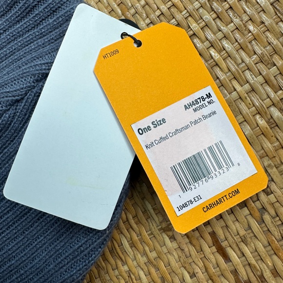 NWT light blue Carhartt Knit Cuffed Craftsman Patch Beanie OS - Picture 4 of 7